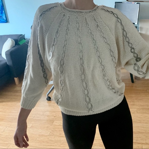 (Vintage) knit sweater with beading details - Picture 5 of 5